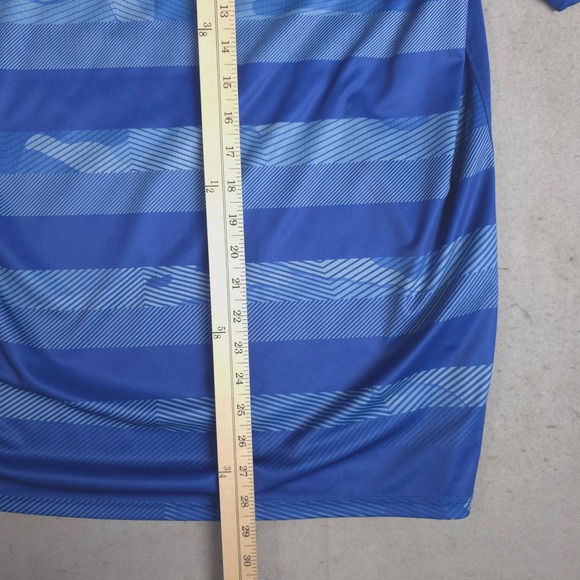 Oakley Men's Blue Striped Performance Golf Polo Shirt - Size M - Picture 5 of 8